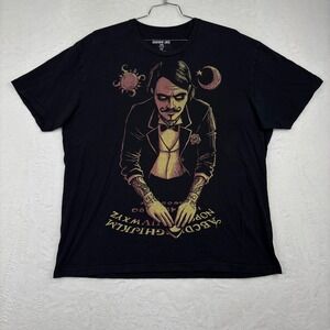 Akumu Ink Mens XXL Black Ouija Board Occult Graphic Tee T-Shirt